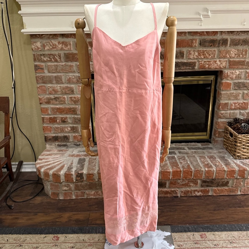 Elegant Pink Spaghetti Strap Dress